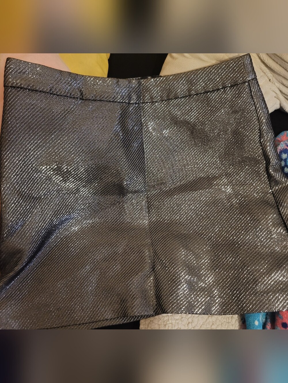 H&M Silver Skirt with Waistband Tag